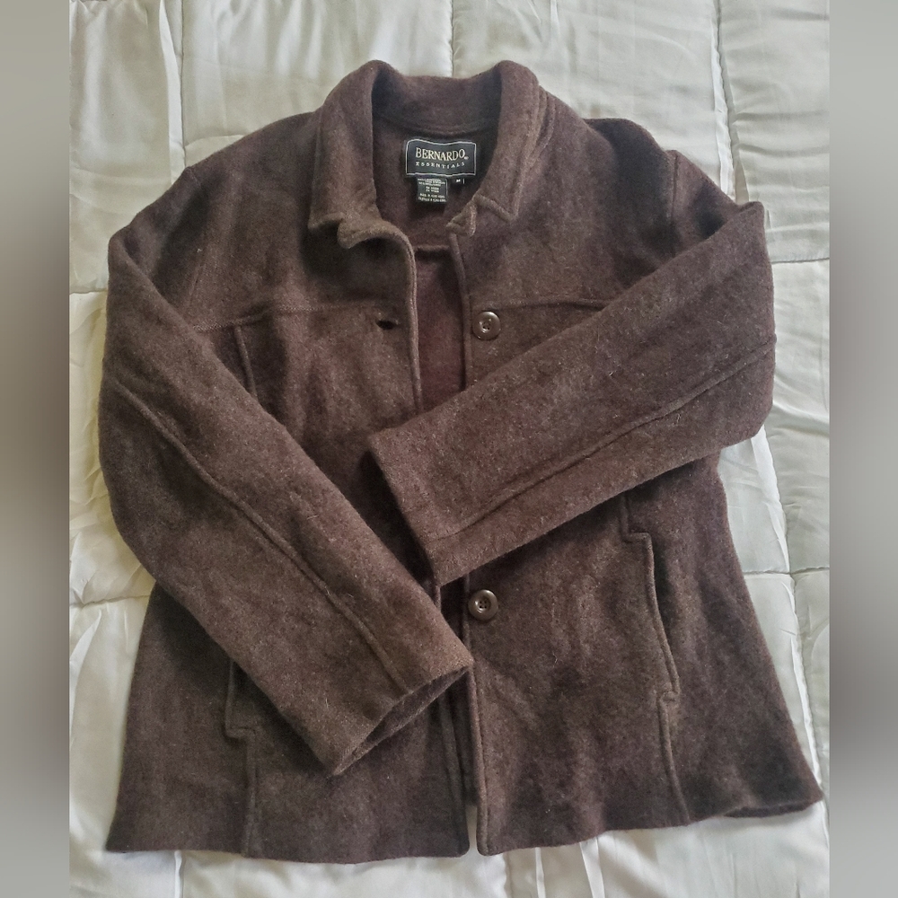 Bernardo Essentials Brown Sweater Jacket Women's M - image 3